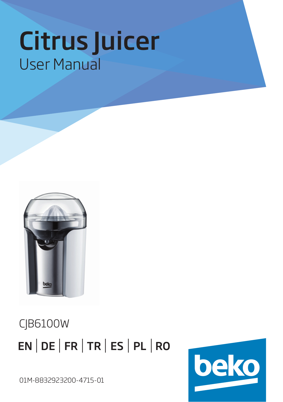 Beko CJB6100W User manual