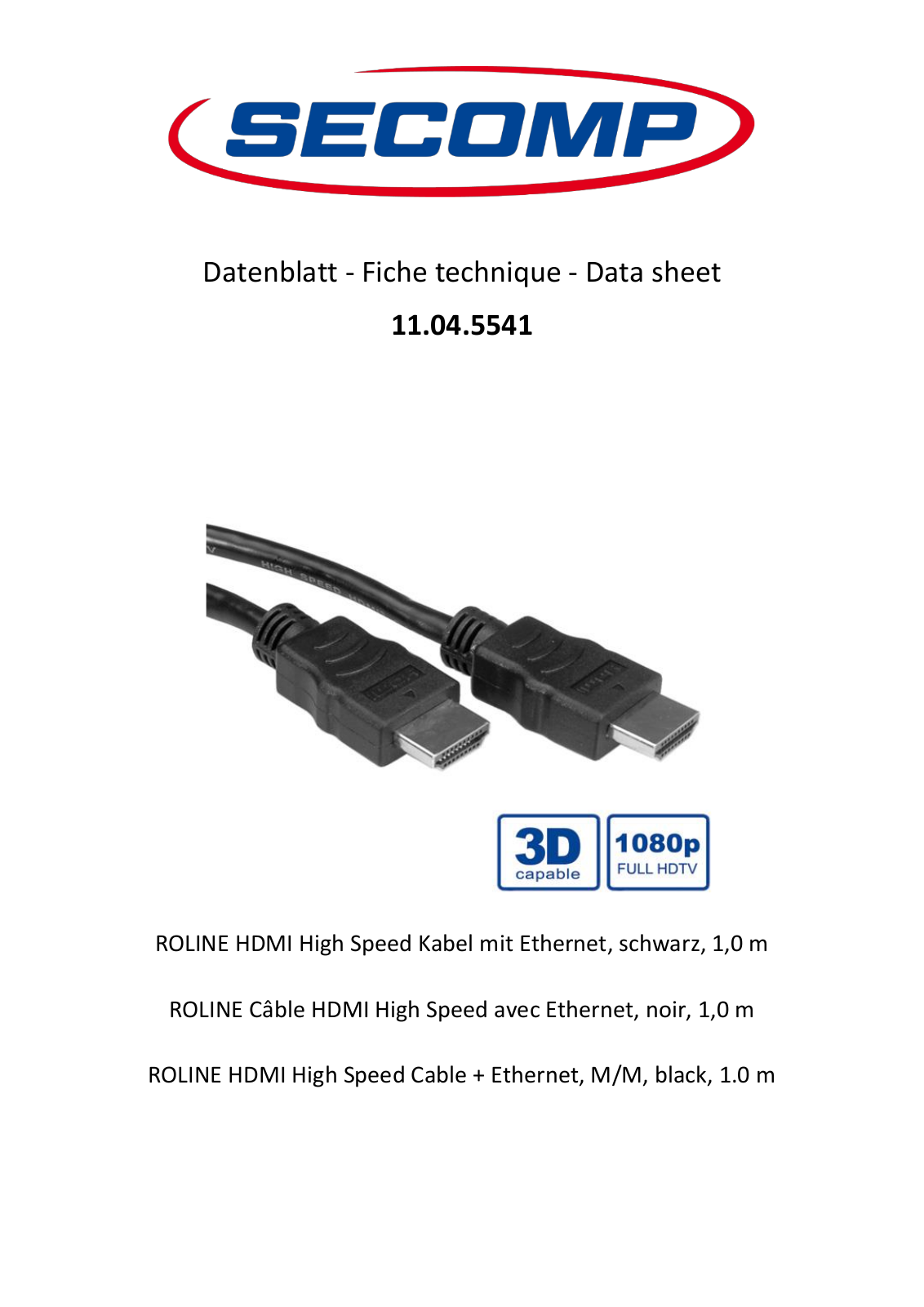 ROLINE 11045541 Datasheet - ManualMachine.com
