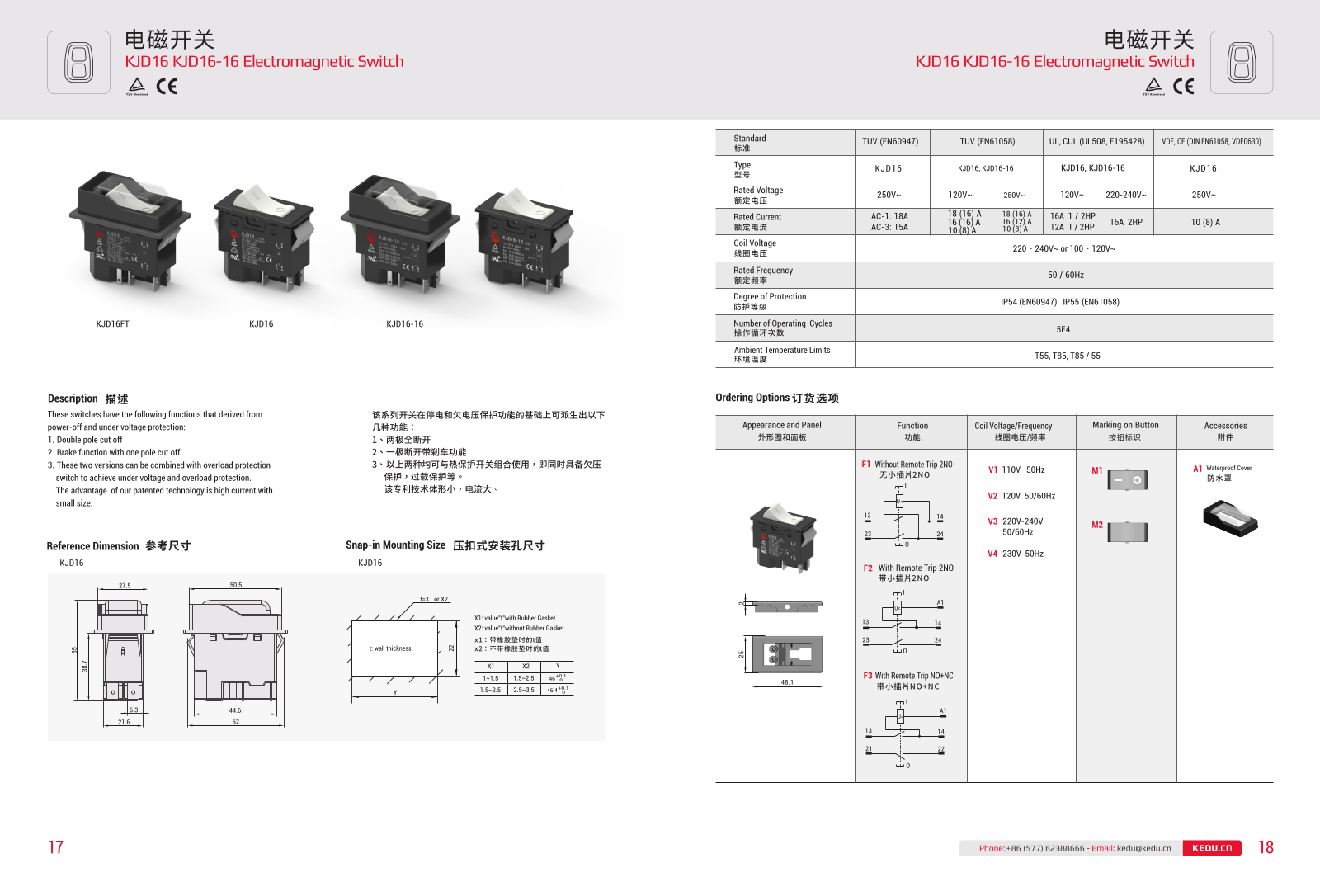 Datasheet KJD16-F1 Specification - ManualMachine.com
