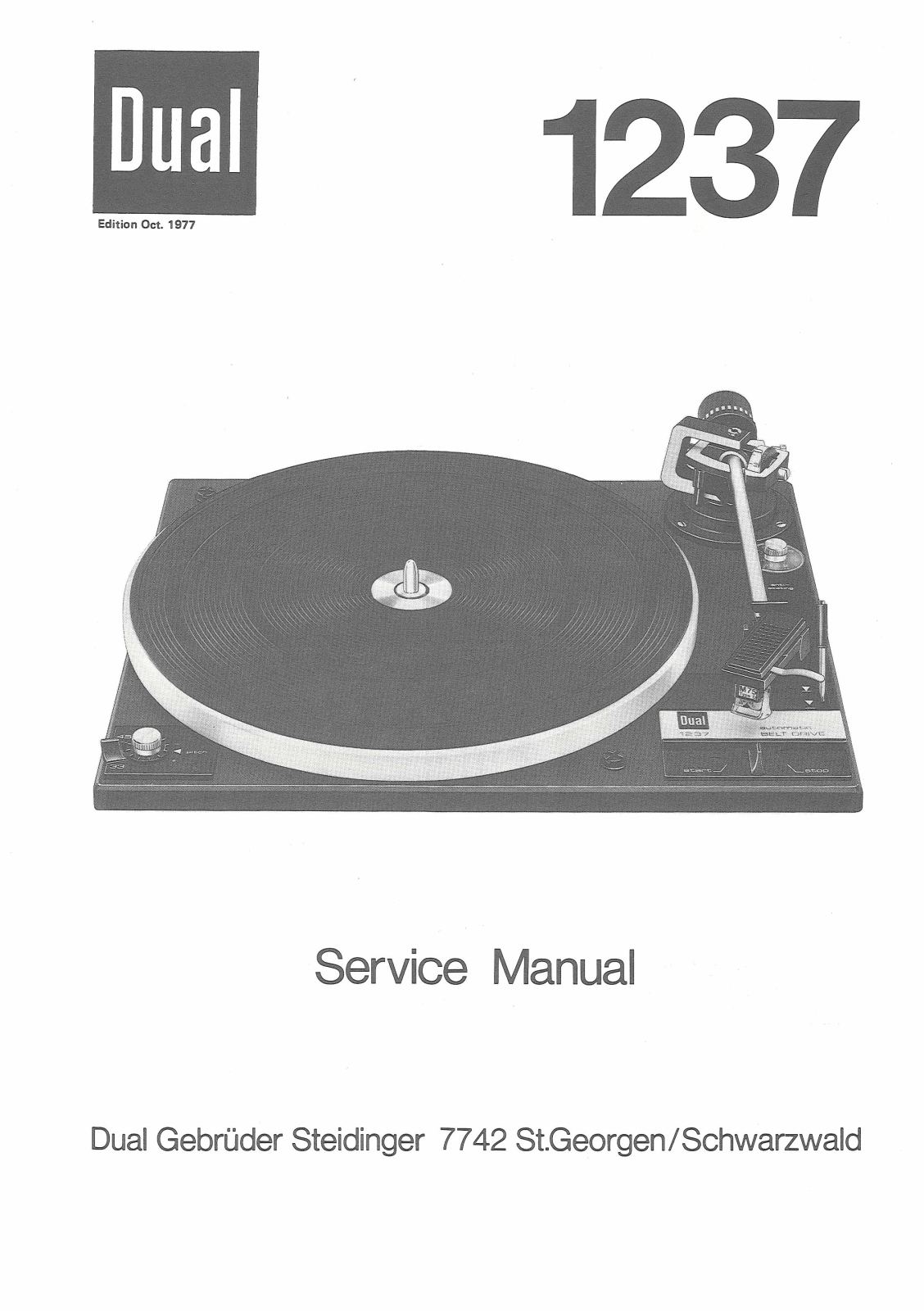 Dual 1237 Service manual