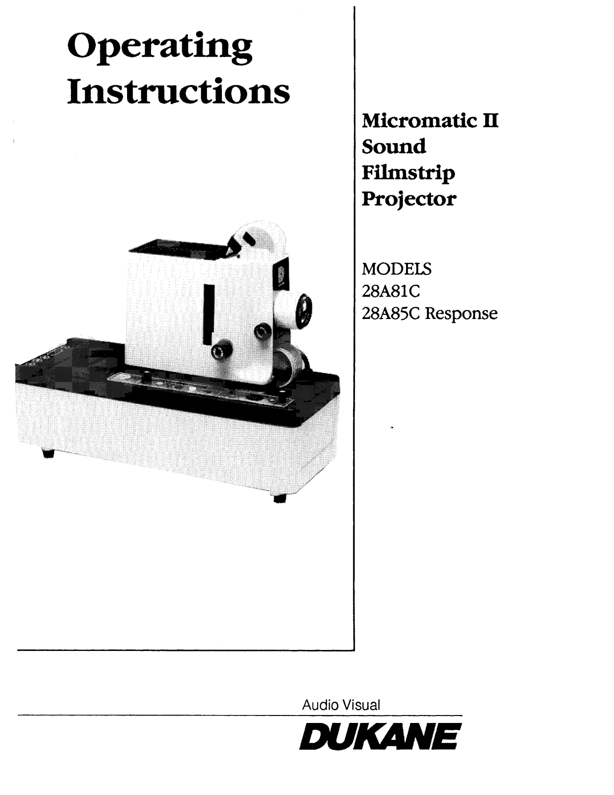 Dukane 28A81C, 28A8SC User Manual