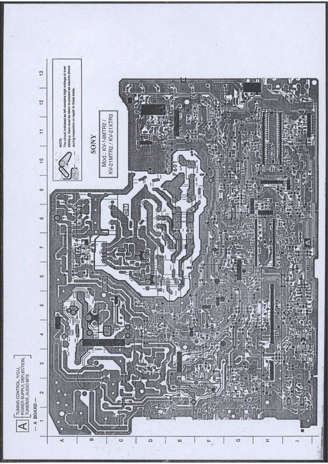 SONY KV 21XTR3 Diagram