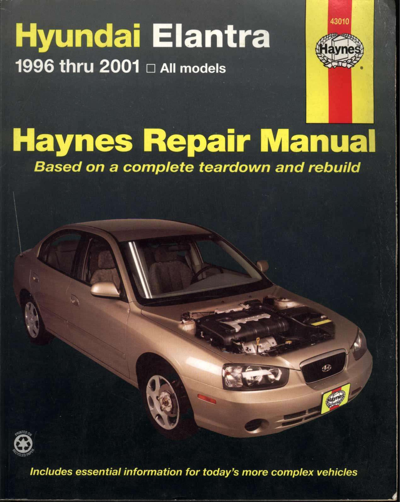 Hyundai Elantra 1996 2001 User Manual
