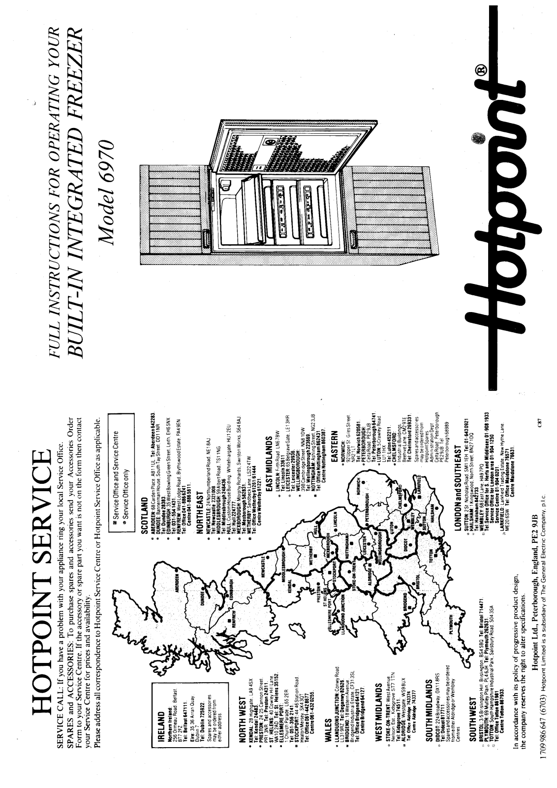 Hotpoint 6970 User Manual