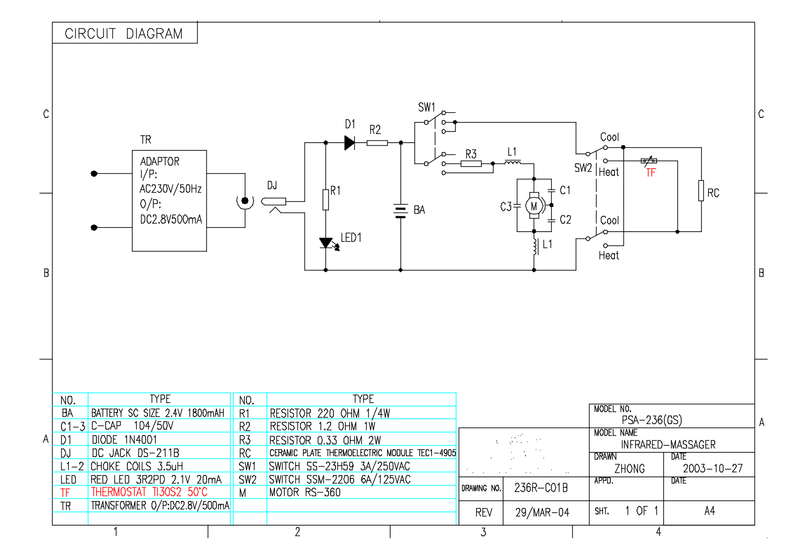 Vitek VT-1791 Circuit diagrams