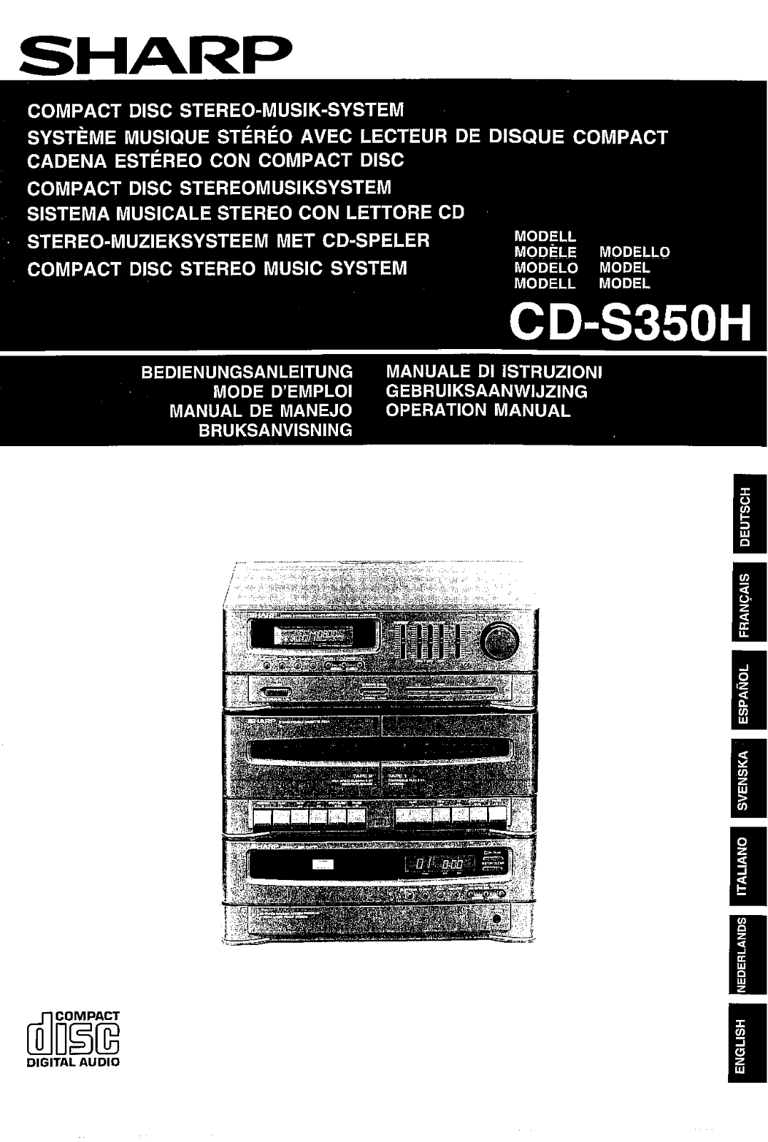 Sharp CD-S350H User Manual