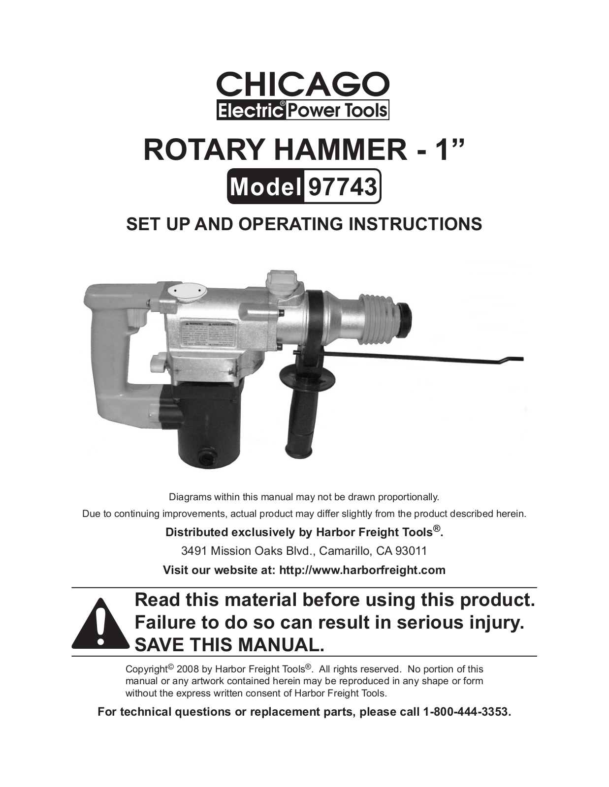 Chicago Electric 97743 User Manual