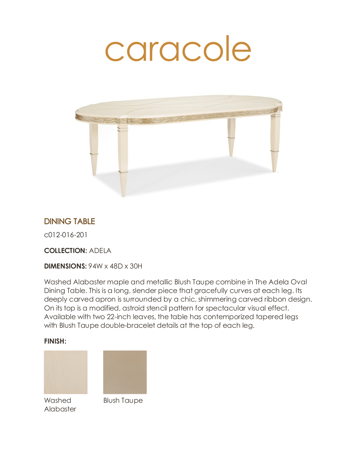 Caracole Compositions CACQ1064 Specification - ManualMachine.com