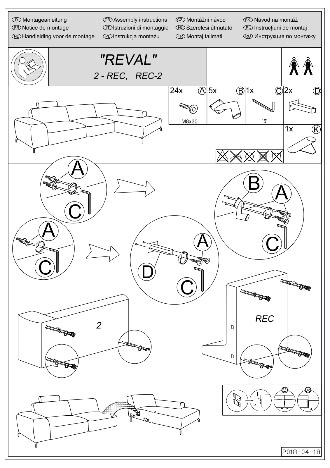 Guido Maria Kretschmer Reval Assembly instructions