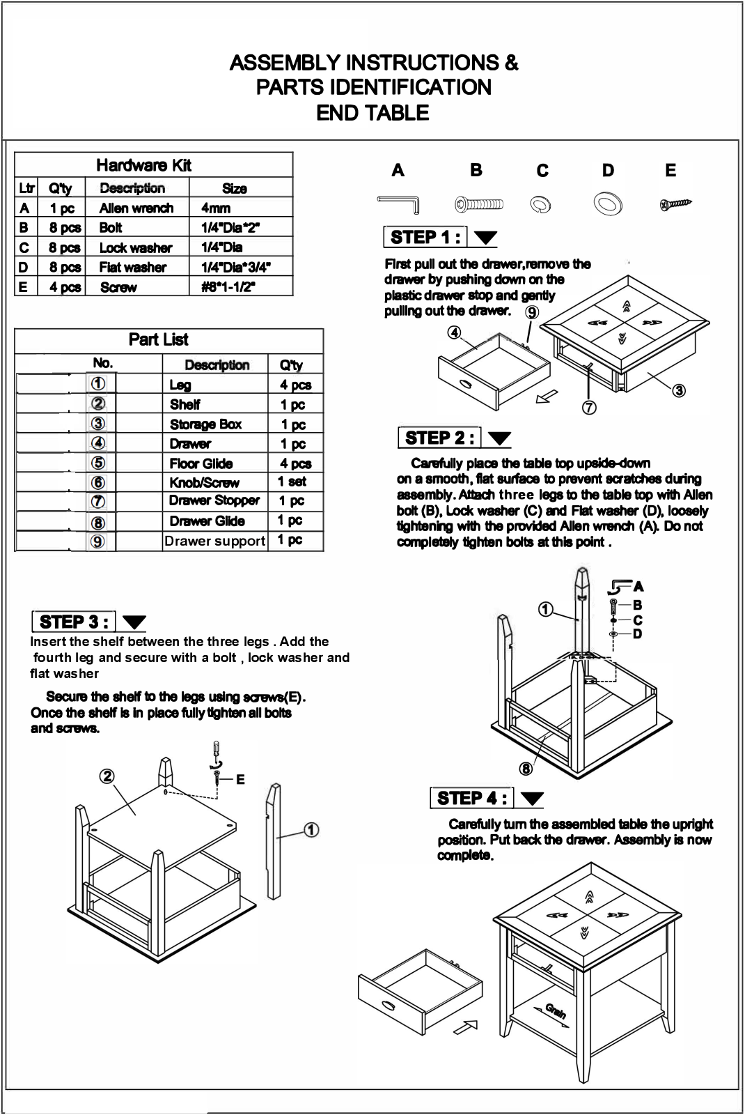 Lark Manor™ RDBS9639 Installation & Assembly - ManualMachine.com