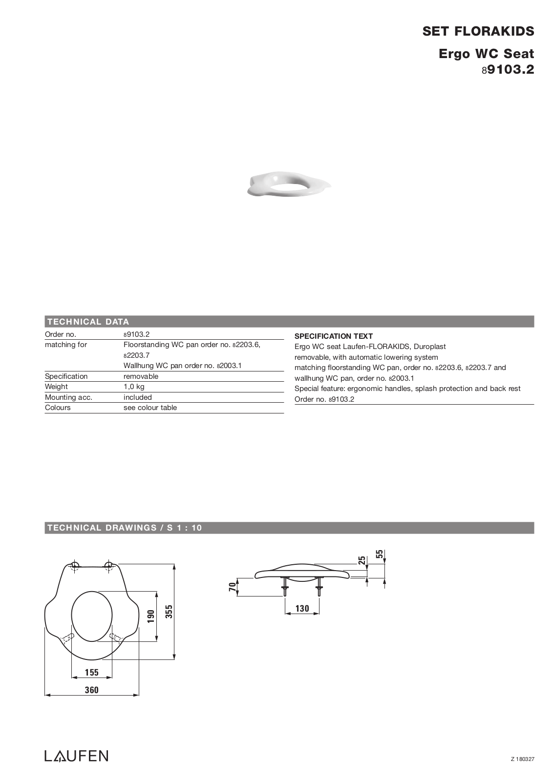 Laufen 8.9103.2 Datasheet - ManualMachine.com