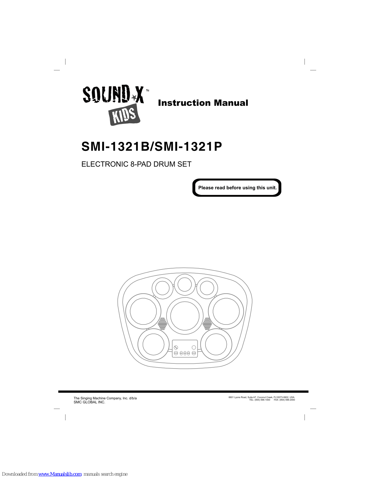 The Singing Machine Sound X SMI-1321B, Sound X SMI-1321P Instruction Manual