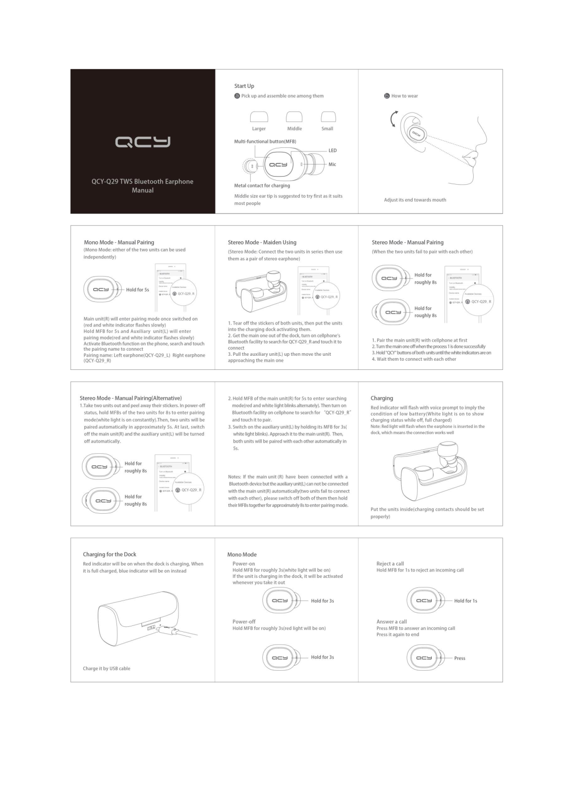 QCY QCY-Q29 User Manual