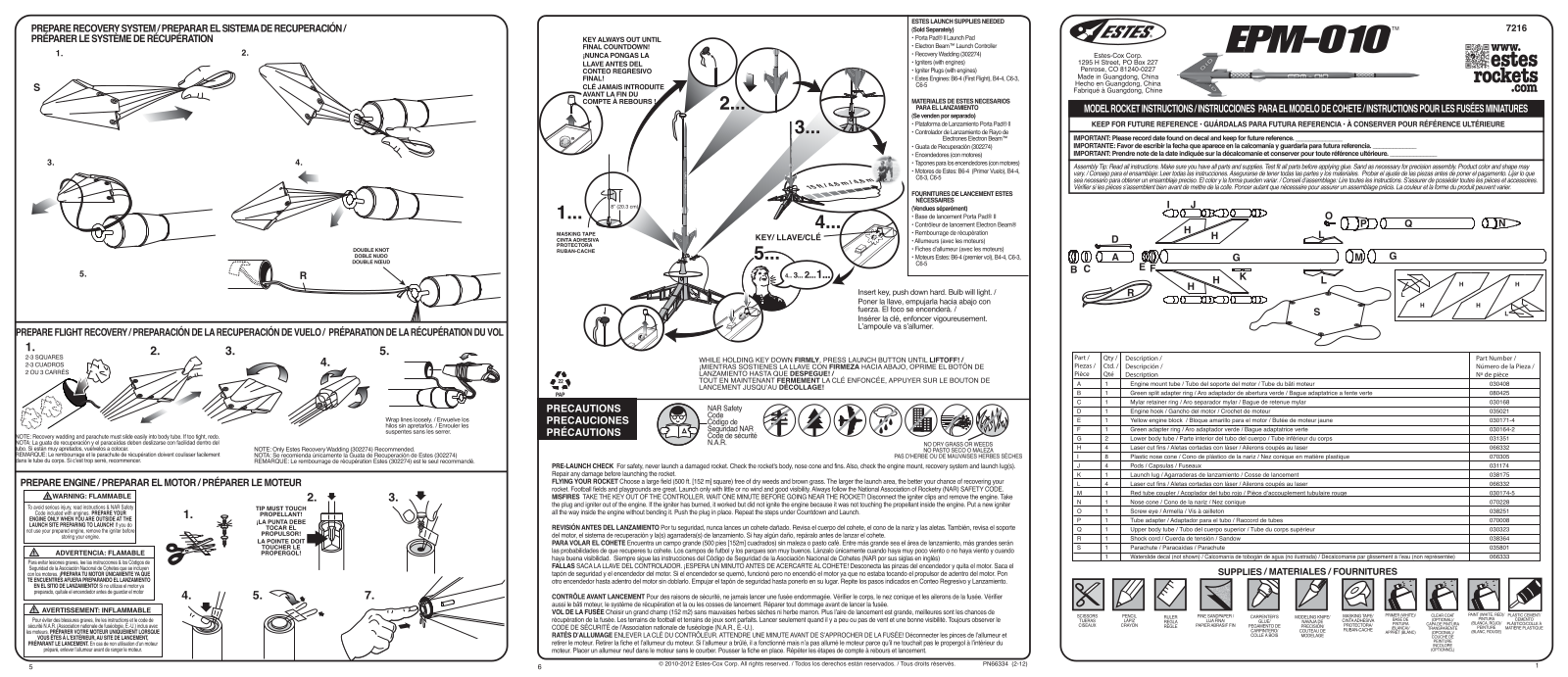 ESTES EPM 010 User Manual