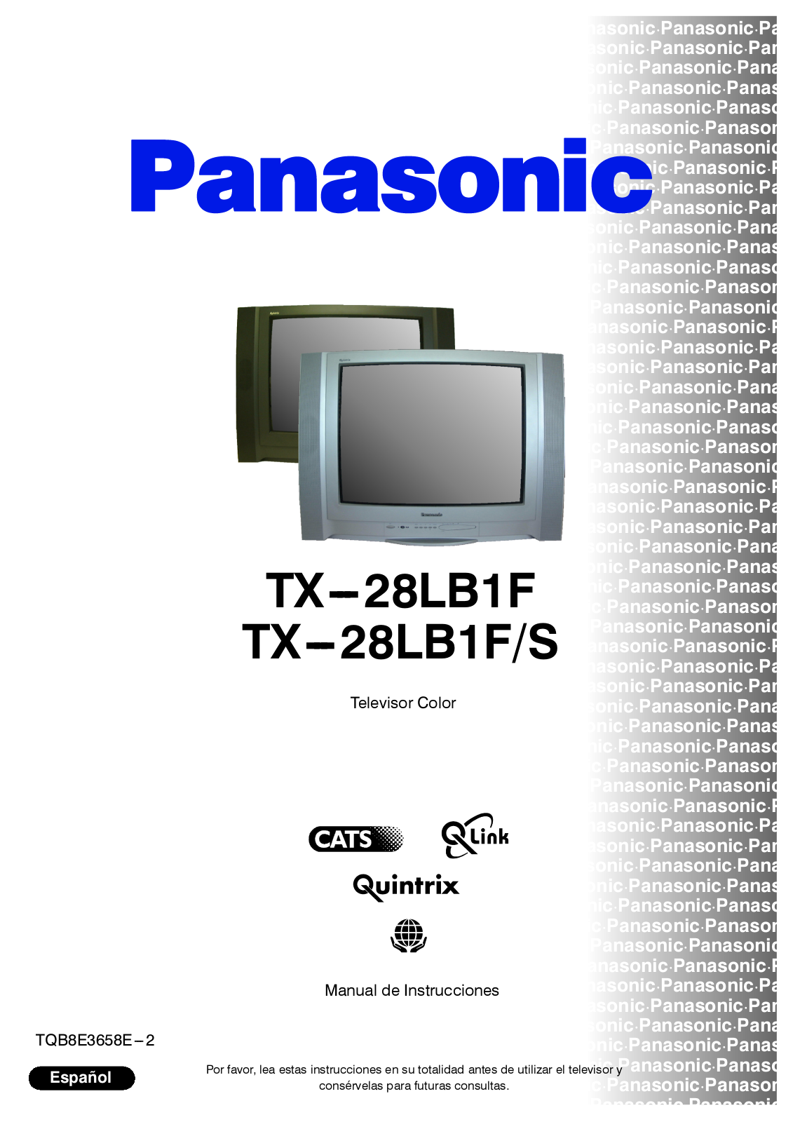 PANASONIC TX-28LB1F, TX-28LB1FS User Manual