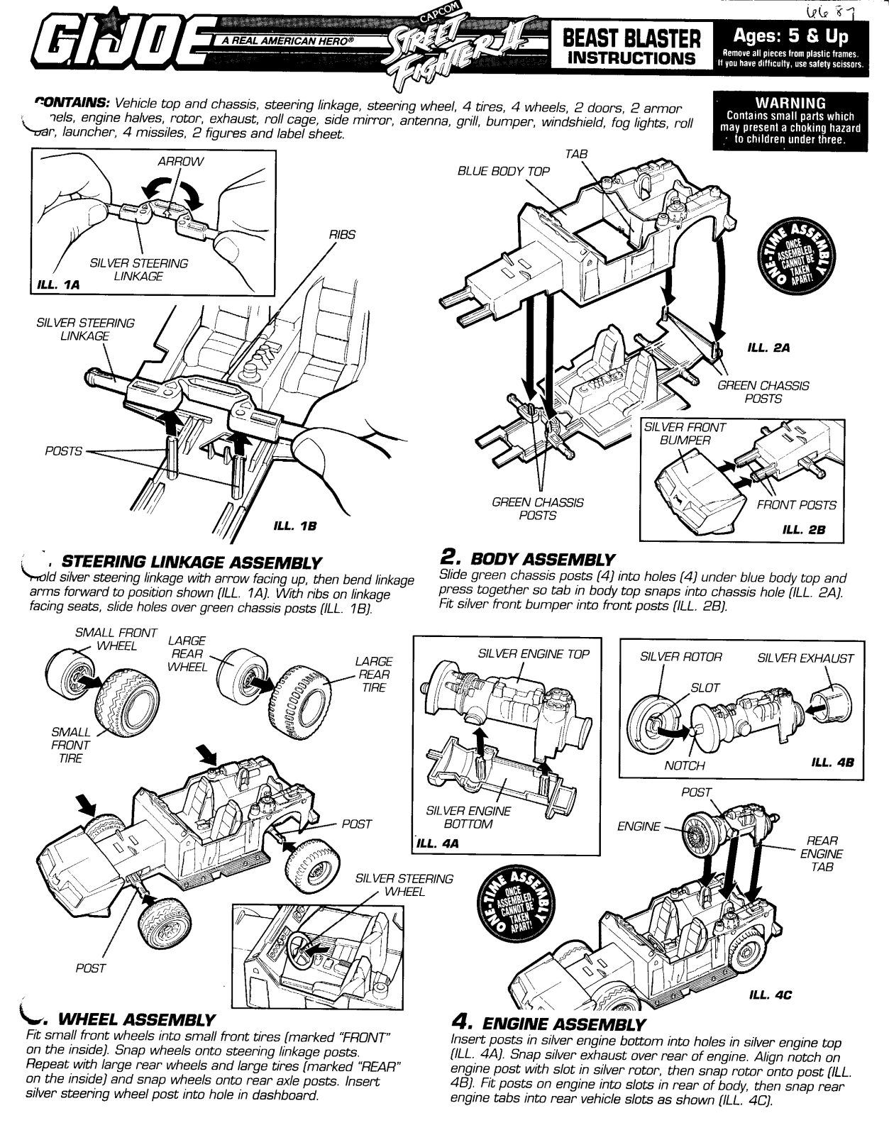 HASBRO GIJoe StreetFighter II User Manual