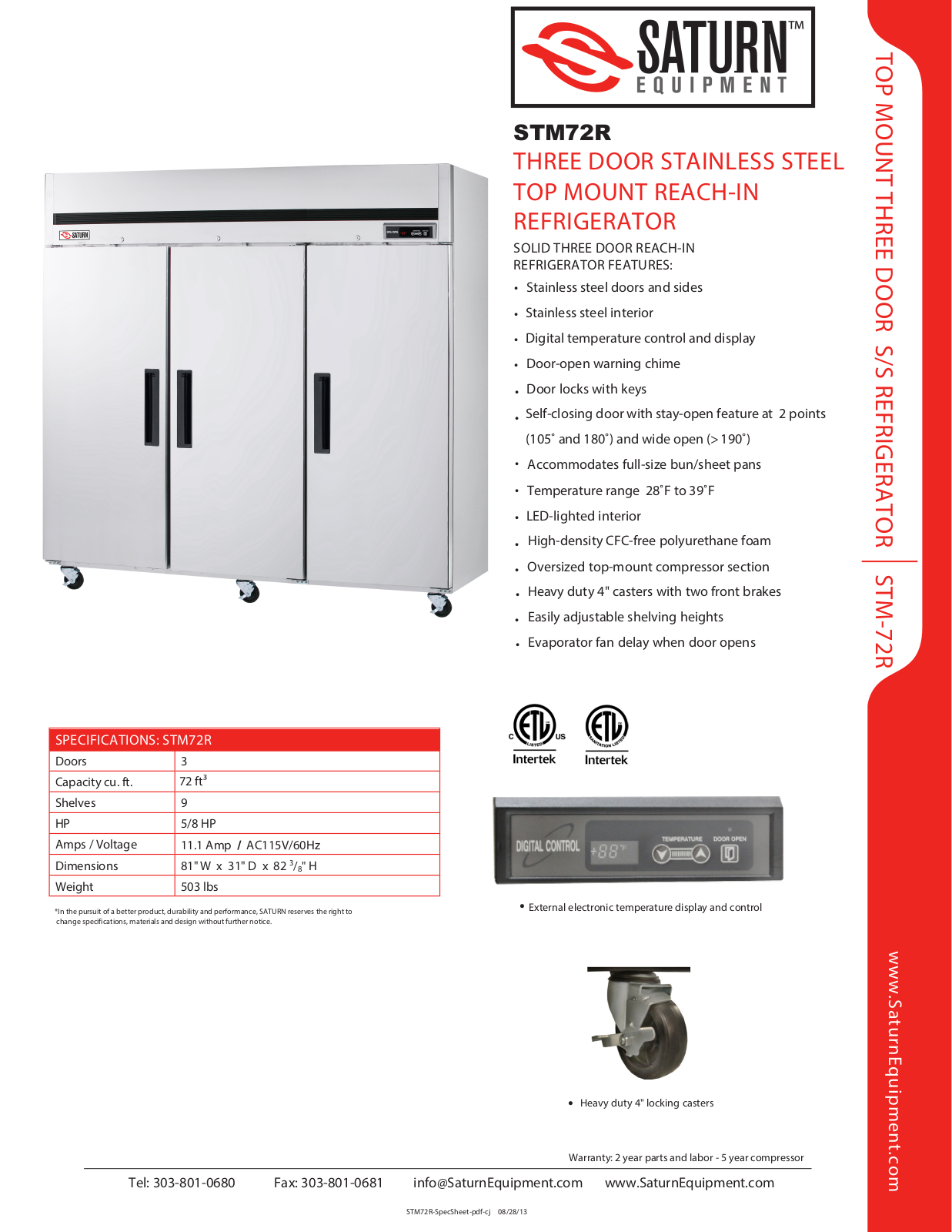 Saturn Equipment STM72R User Manual