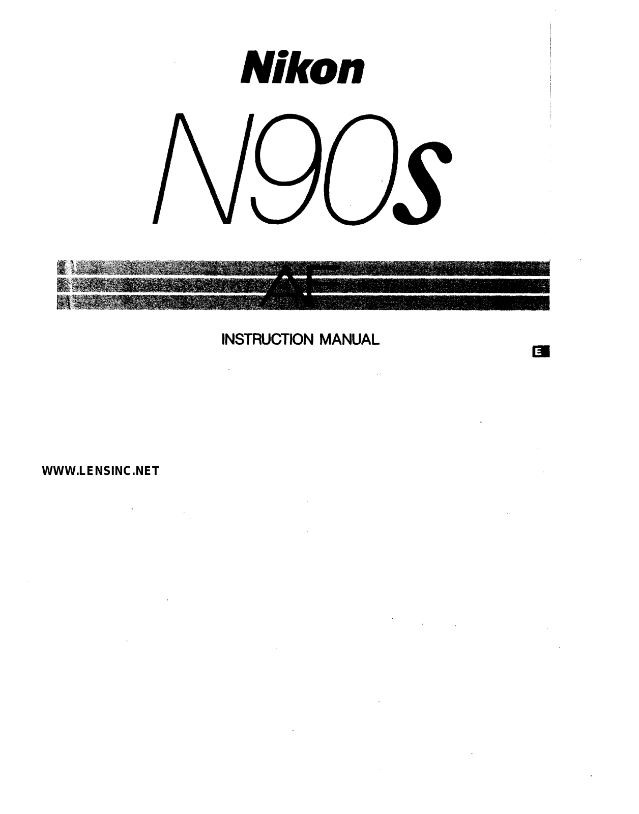 Nikon N90-S AF Operating Instructions