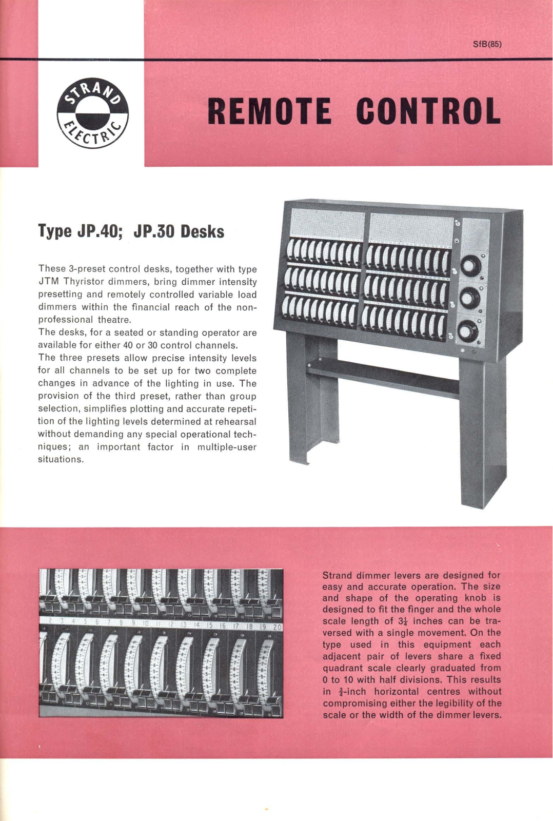 Strand JP40 / JP30 Datasheet - ManualMachine.com