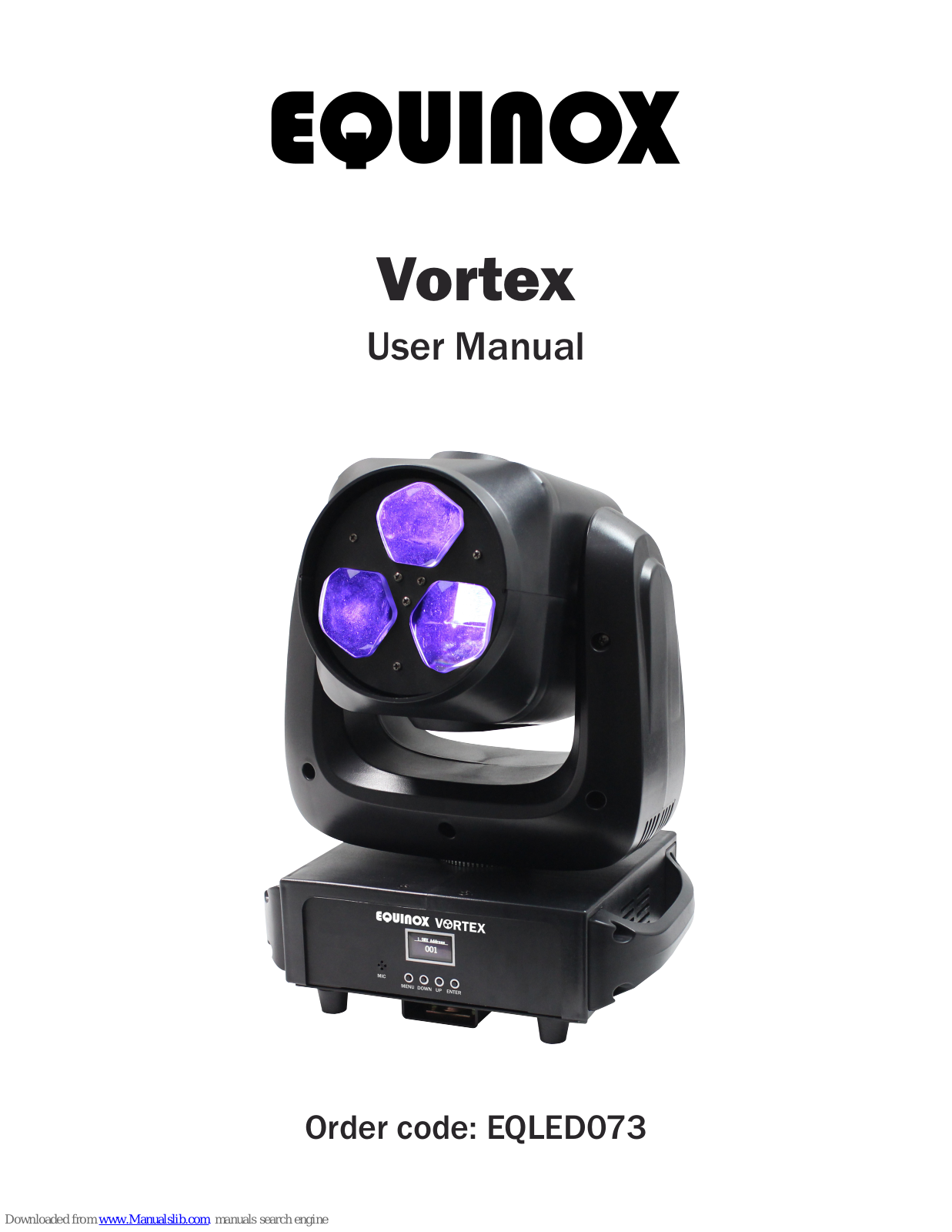 Equinox Systems Vortex User Manual - ManualMachine.com