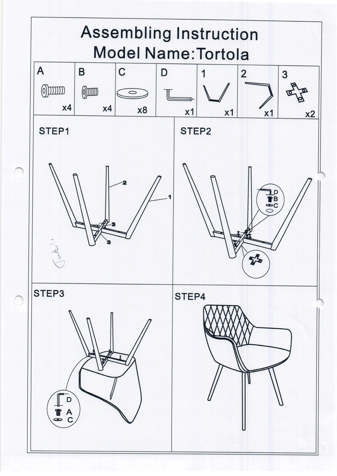 Home affaire Tortola Assembly instructions