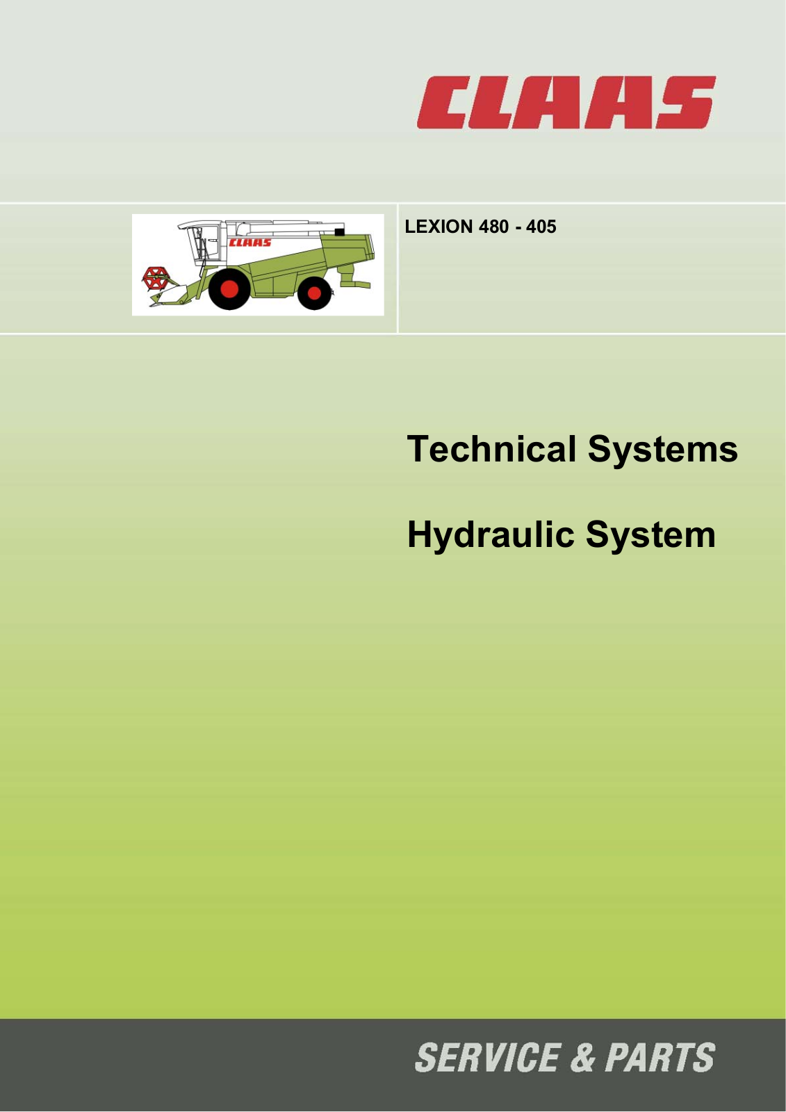 Claas Lexion 480, Lexion 405 Service Manual