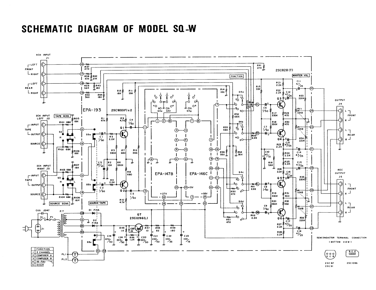 Lafayette SQ-W Schematic