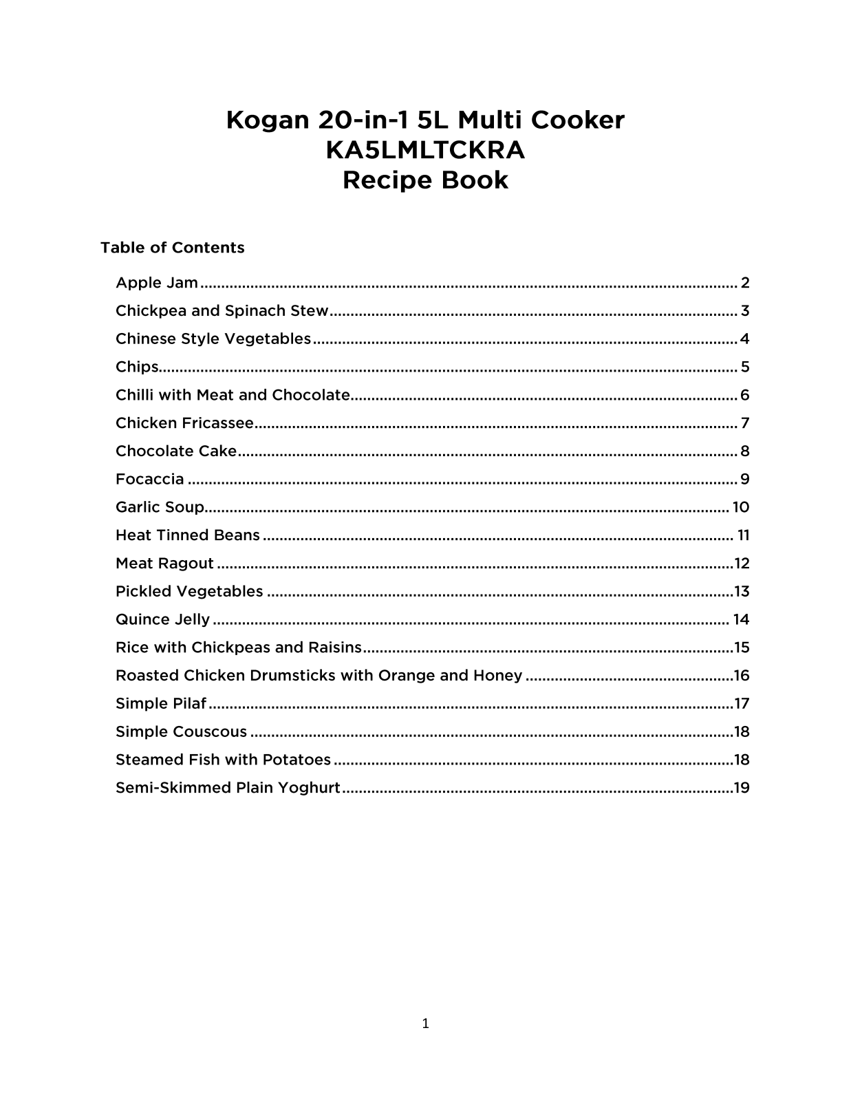 Kogan KA5LMLTCKRA User Manual