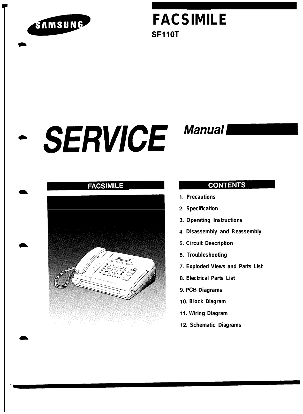 SAMSUNG FAXF110T Service Manual