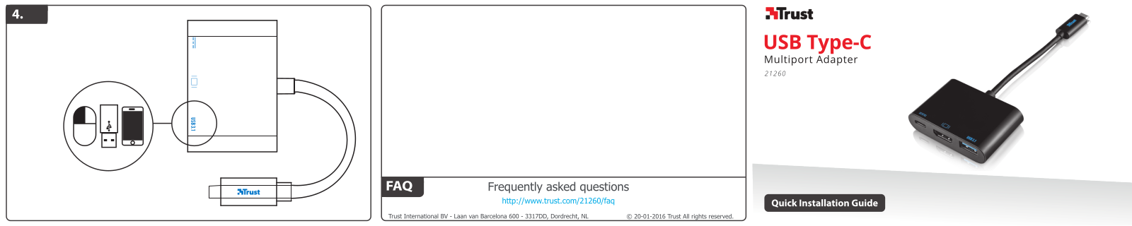Trust USB-C Adapter User Manual