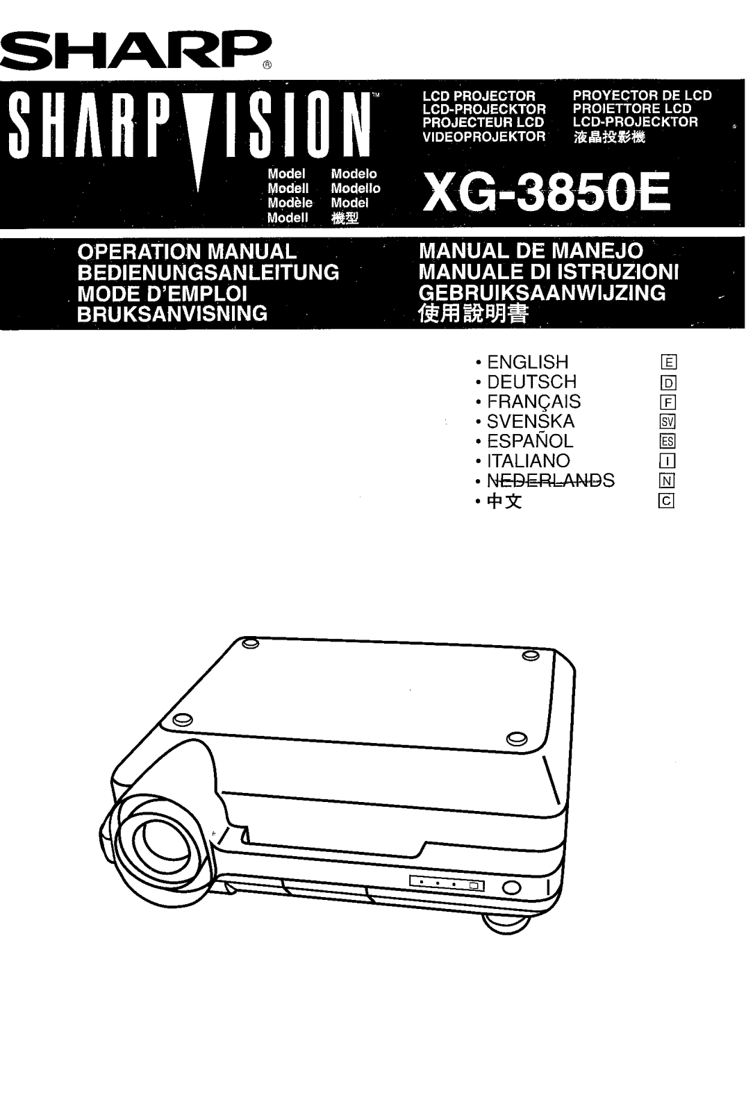 Sharp XG-3850E Operating Manual