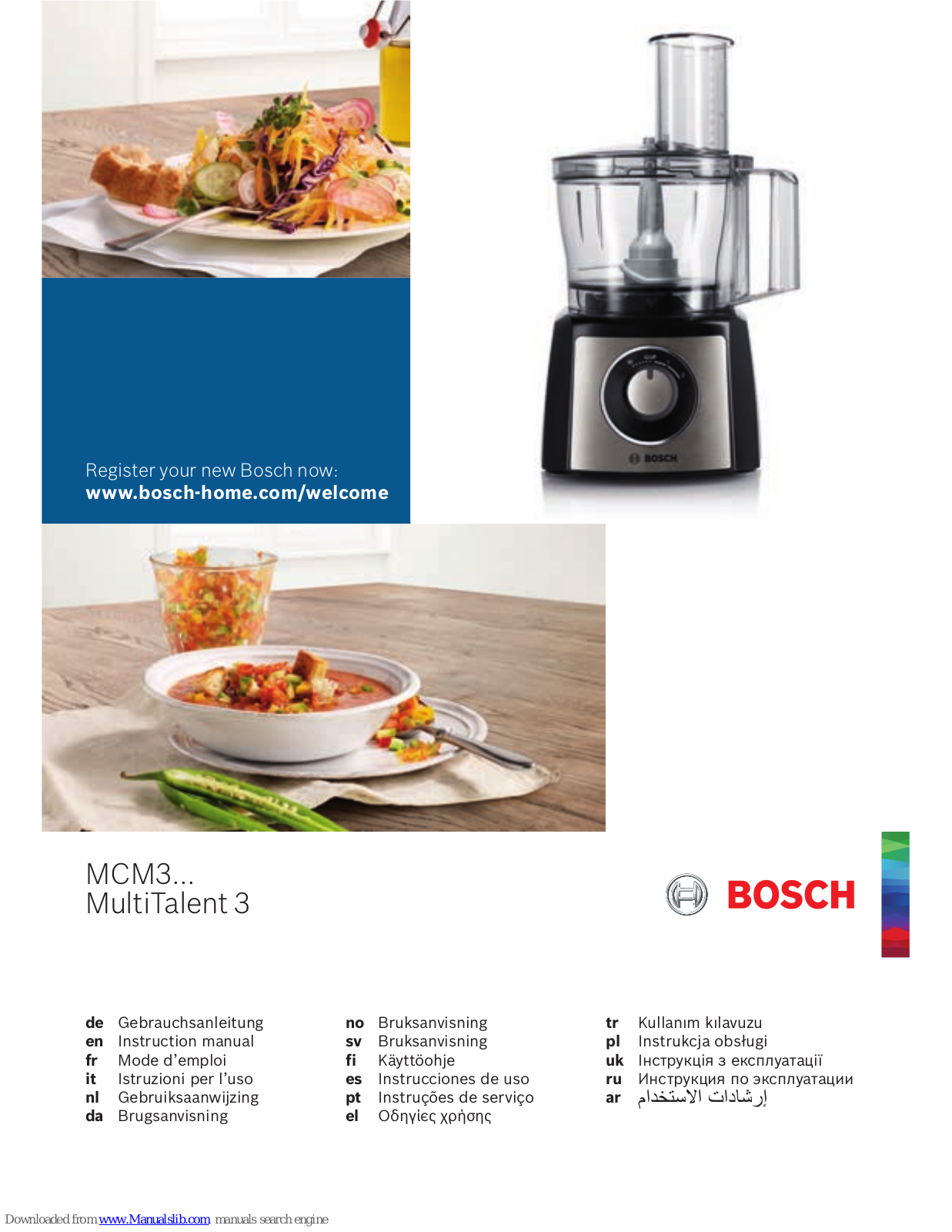 Bosch MCM3 Series Instruction Manual