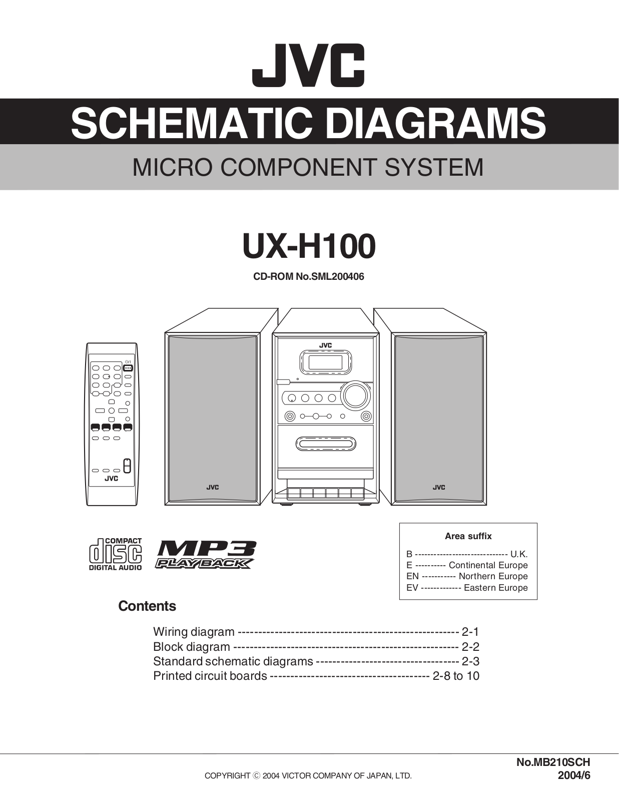 JVC UX-H100 Schematics