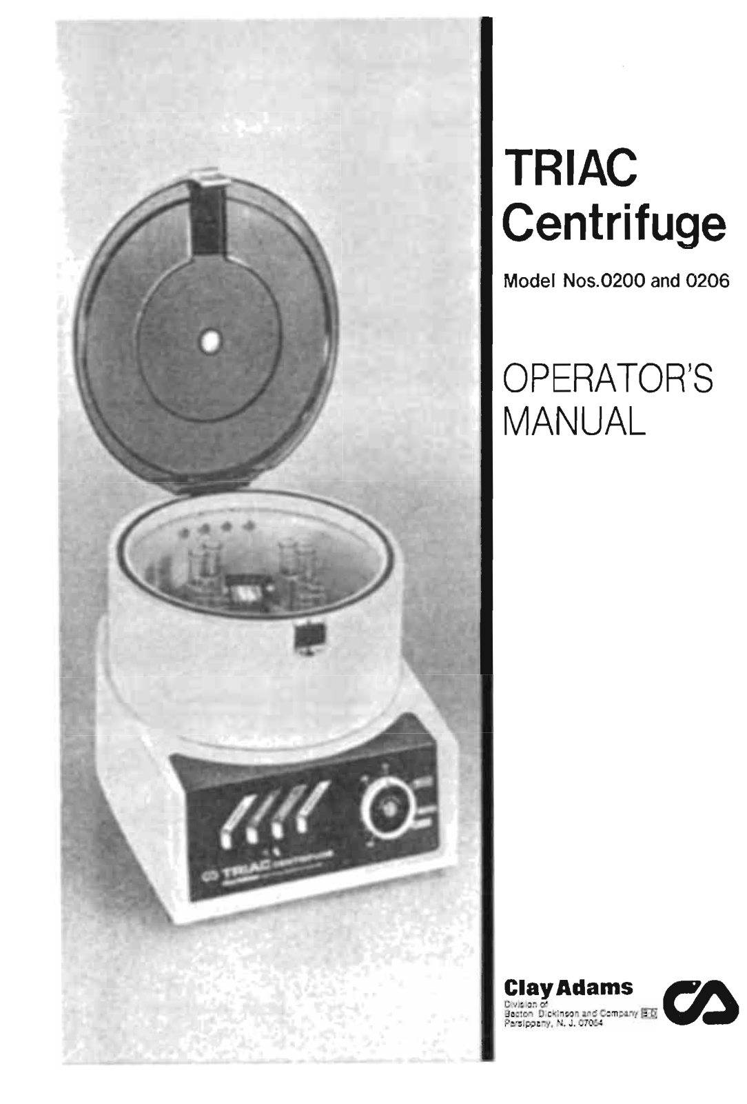 Clay Adams Triac User manual