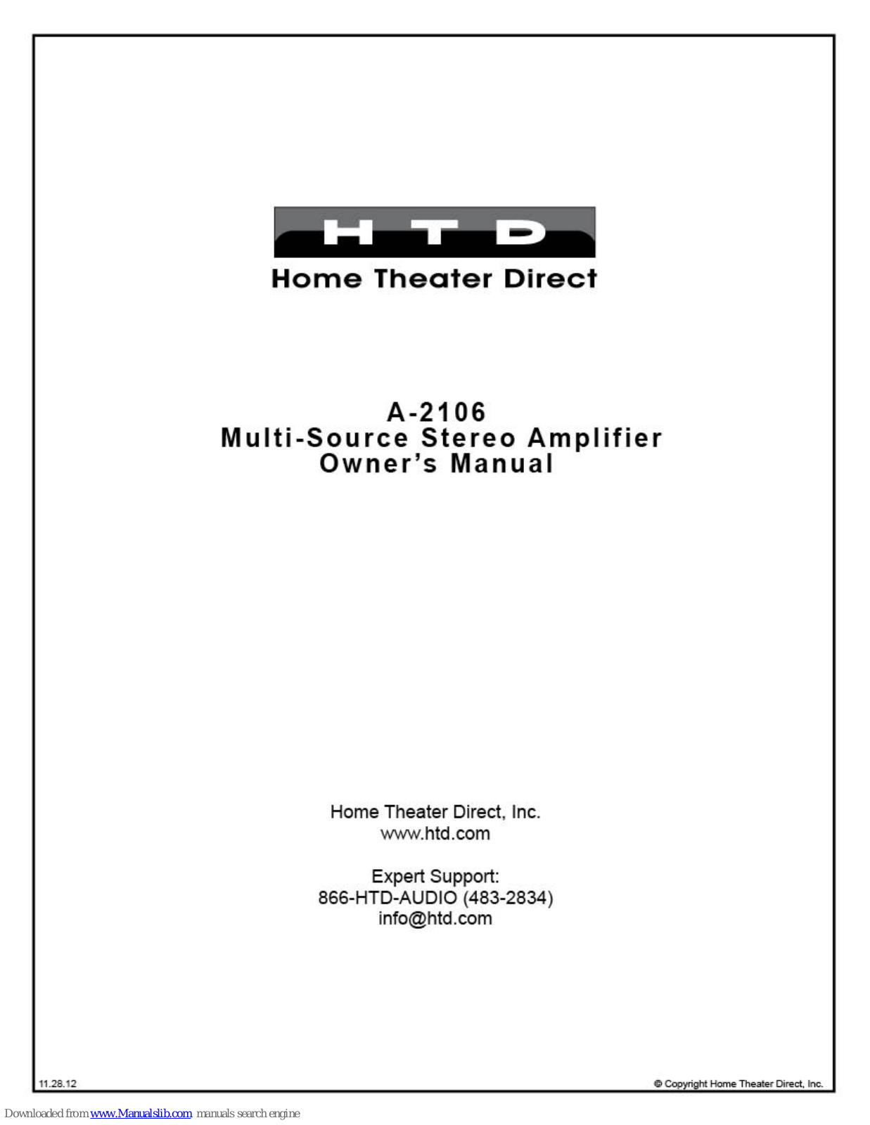 HTD A-2106 Owner's Manual