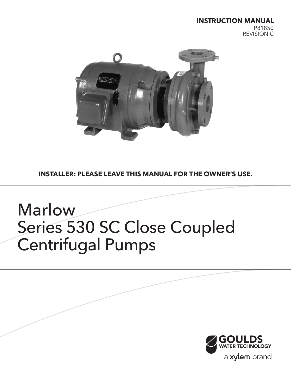 Xylem P81850C User Manual