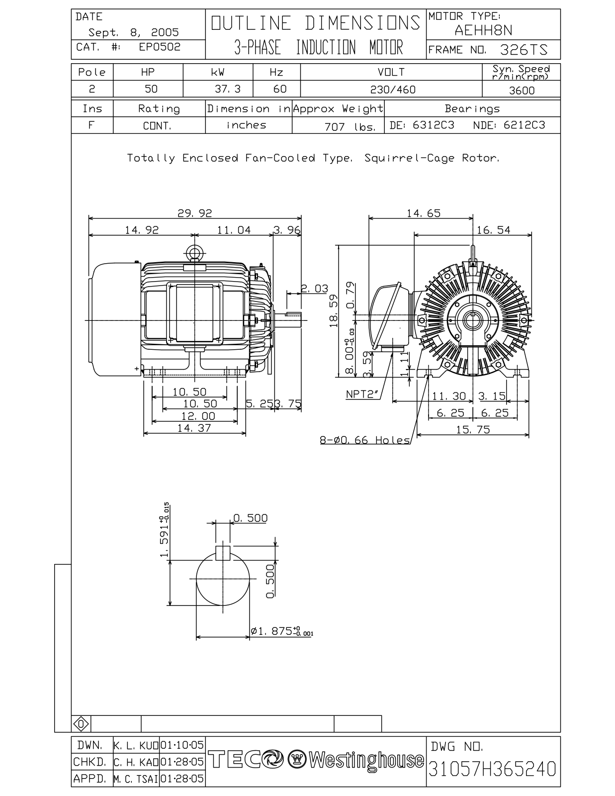 Teco EP0502 Reference Drawing