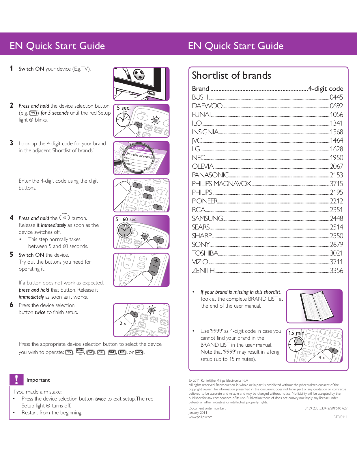 Philips SRP5107 User Manual