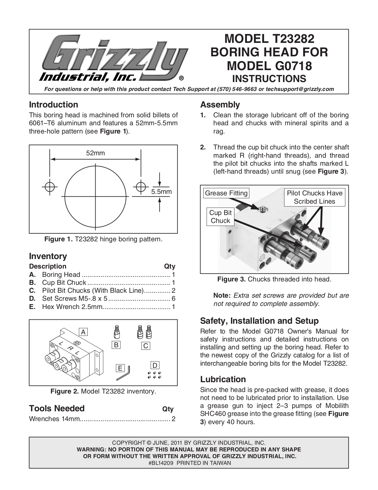 Grizzly T23282 User guide
