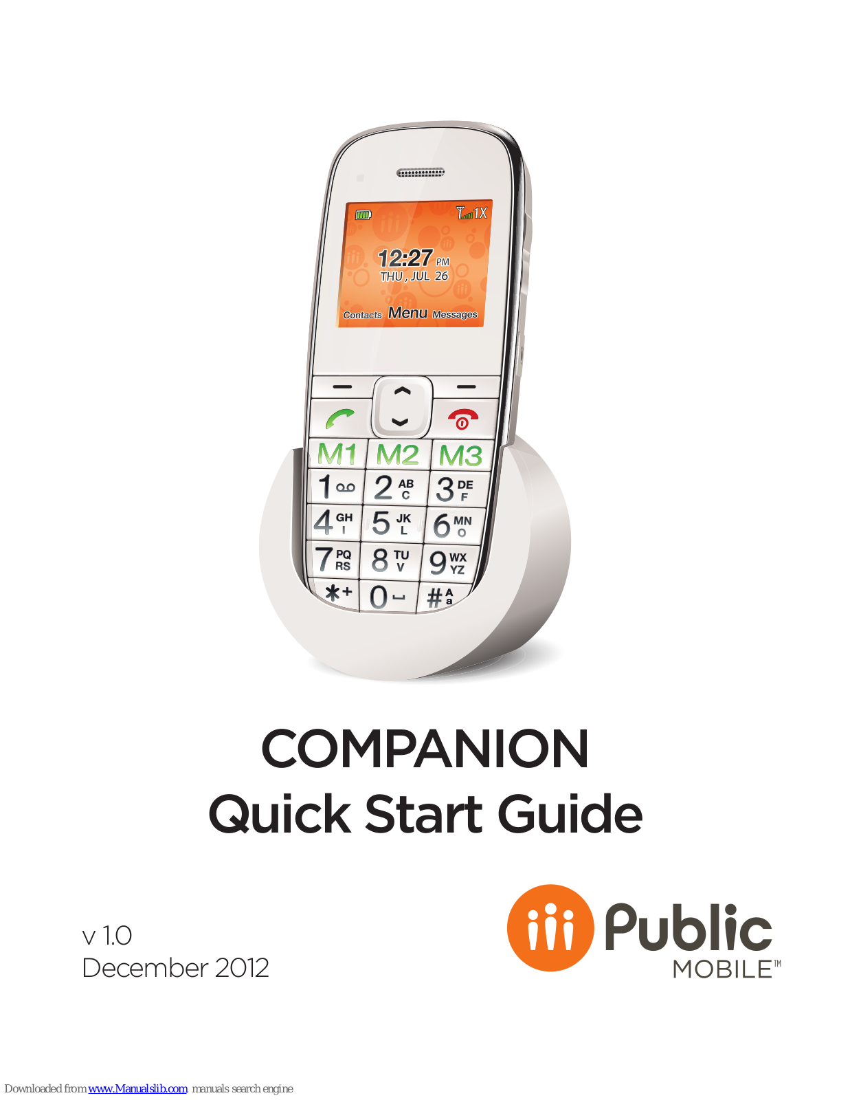 Public Mobile COMPANION, COMPANION SM301 Quick Start Manual