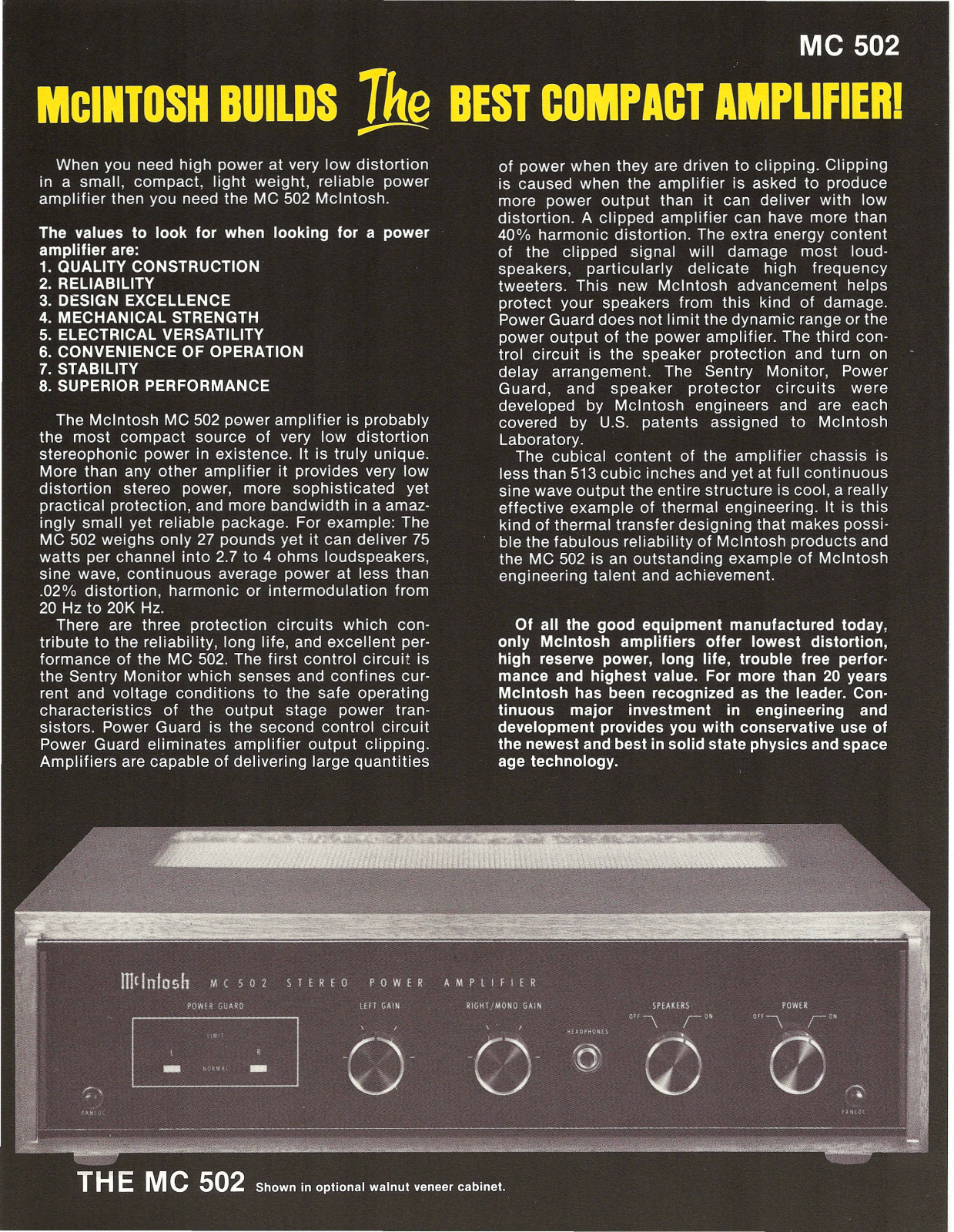 McIntosh MC-502 Brochure