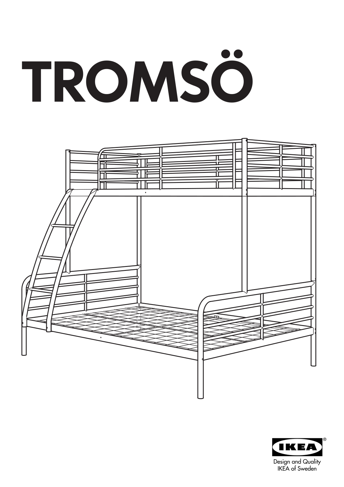 Ikea TROMSÖ BUNK BEDFRAME TWIN/FULL User Manual