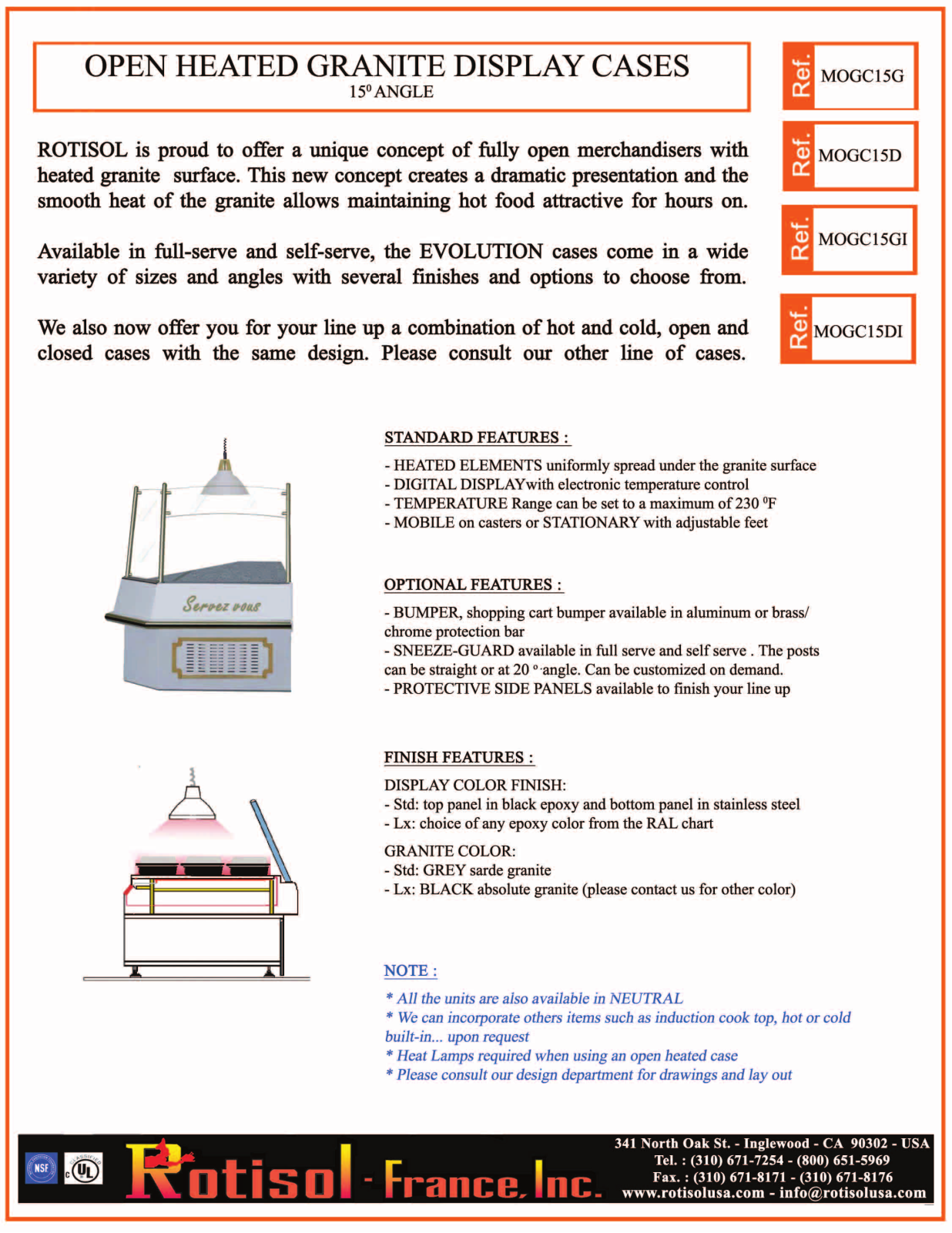 Rotisol MOGC15D Specifications