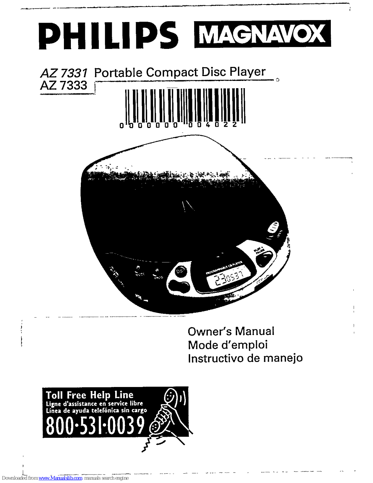 Philips/Magnavox AZ 7330, AZ 7333 Owner's Manual