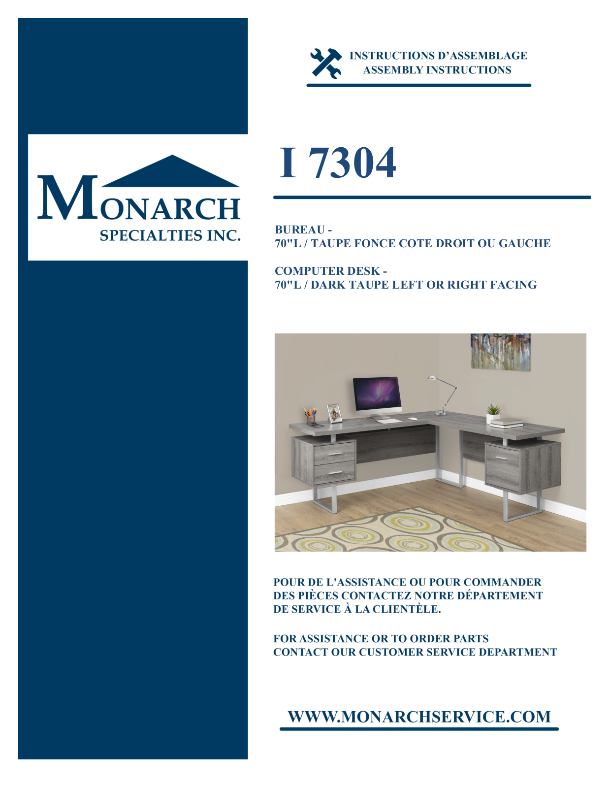 Monarch I7304 Assembly Guide