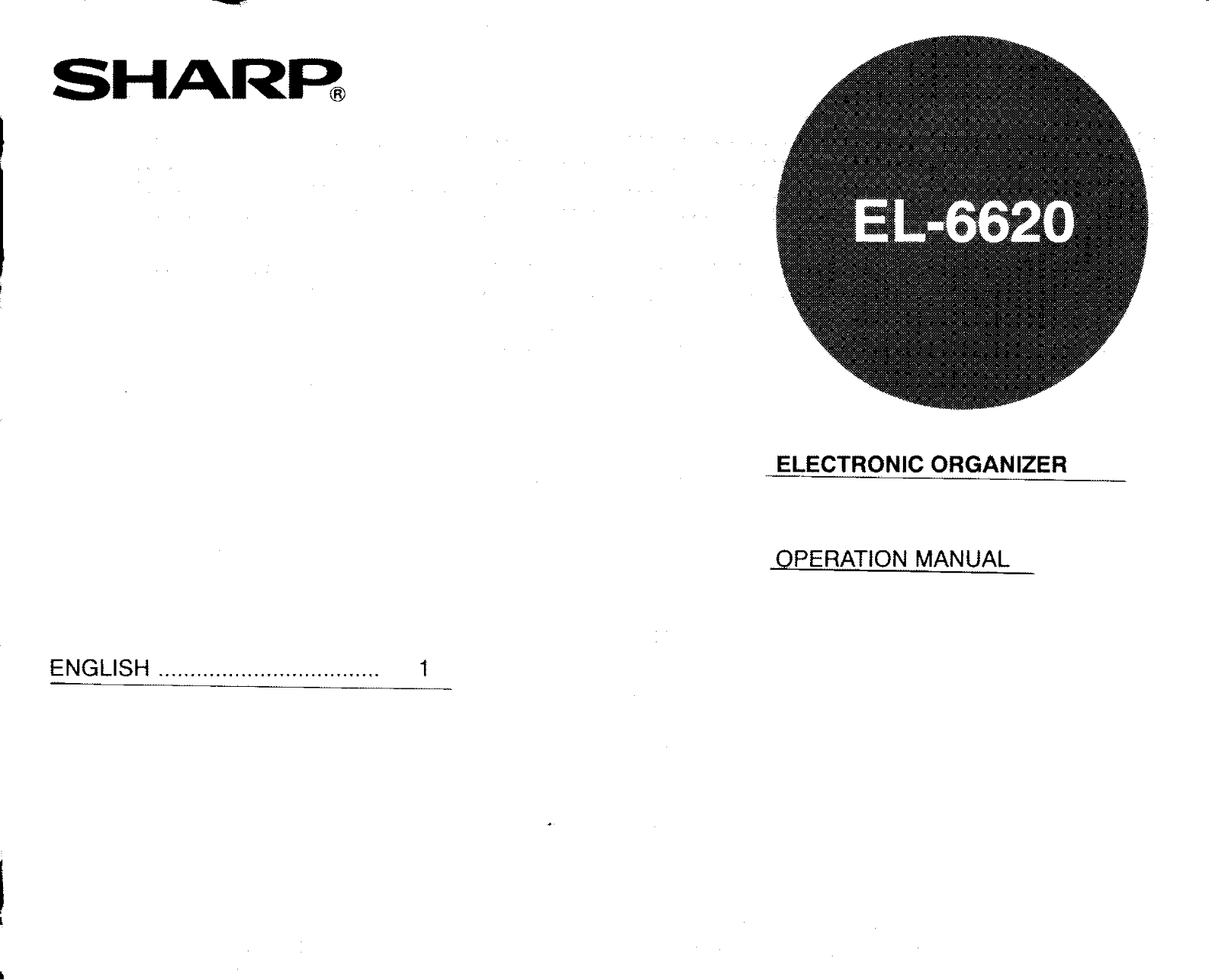 Sharp EL-6620 Owner's Manual