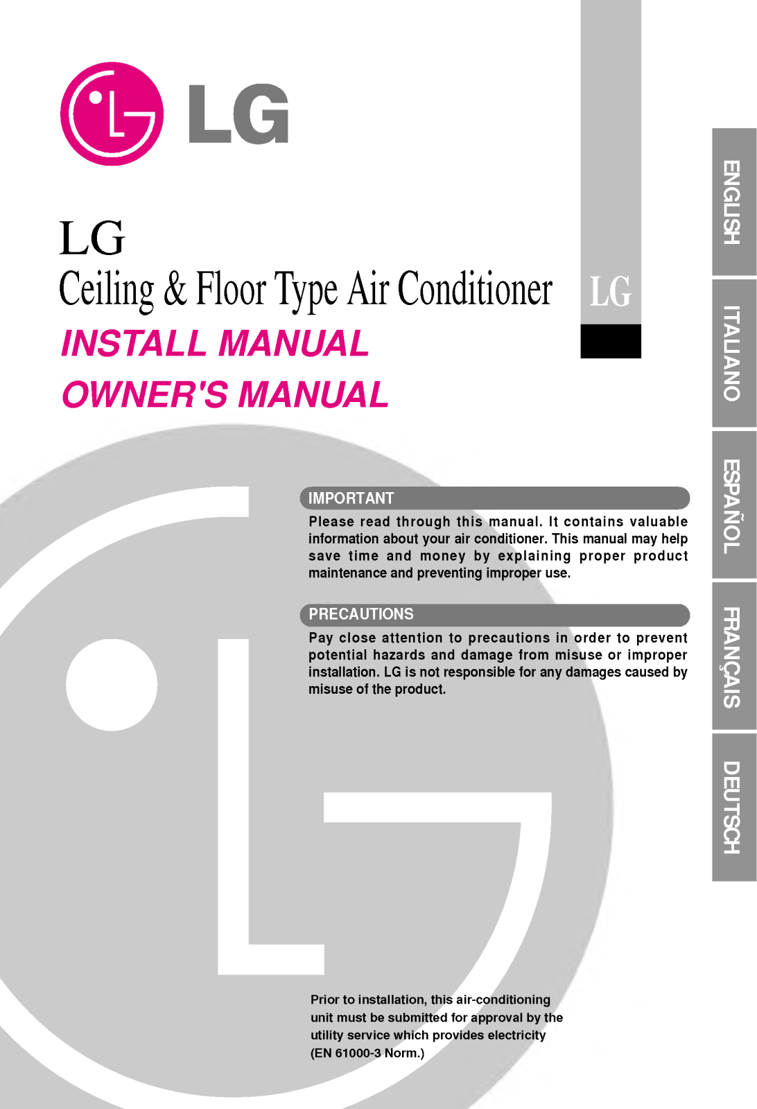 LG CVUH488DLB0 User Manual