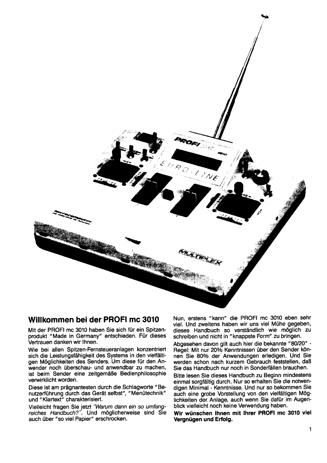 Multiplex PROFImc3010 User Manual