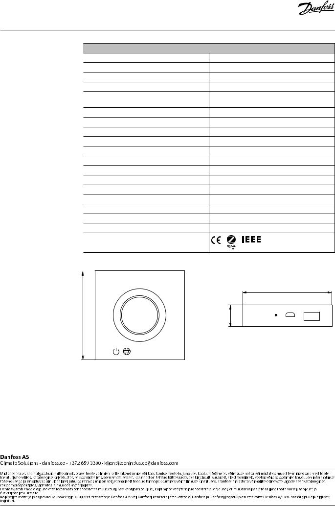 Danfoss Ally Gateway Data sheet