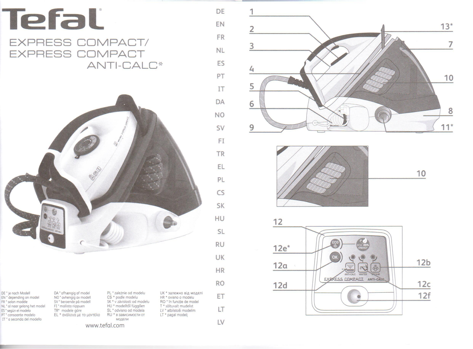 Tefal GV7310E0 User Manual